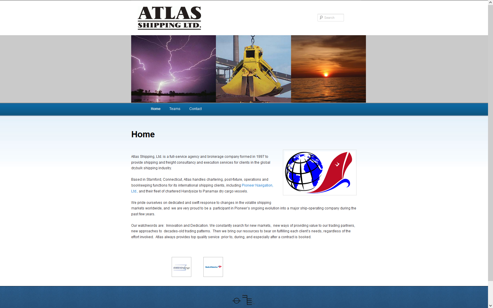 wordpress custom theme atlasship.com website (re-creation)